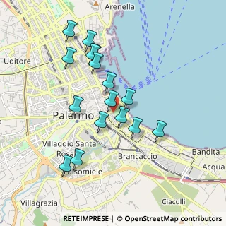 Mappa Via Archirafi subcampus., 90123 Palermo PA, Italia (1.91813)