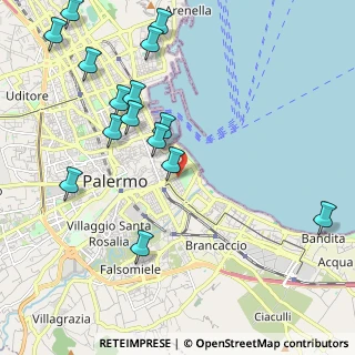 Mappa Via Archirafi subcampus., 90123 Palermo PA, Italia (2.70867)