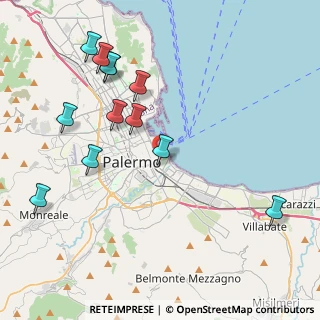 Mappa Via Archirafi subcampus., 90123 Palermo PA, Italia (5.13333)