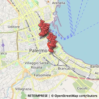 Mappa Vicolo Santa Rosalia, 90133 Palermo PA, Italia (1.07643)