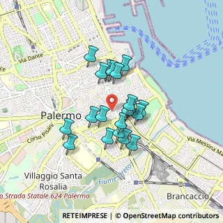 Mappa Vicolo Santa Rosalia, 90133 Palermo PA, Italia (0.712)
