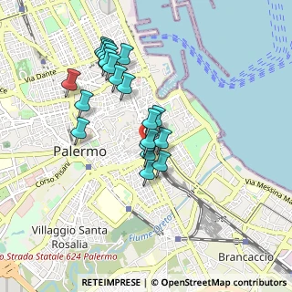 Mappa Via Parrocchia dei Tartari, 90133 Palermo PA, Italia (0.9055)