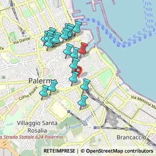 Mappa Via Parrocchia dei Tartari, 90133 Palermo PA, Italia (1.0125)