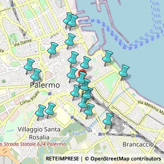Mappa Vicolo Santa Rosalia, 90133 Palermo PA, Italia (1.007)