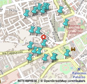 Mappa Via Gabriele Vulpi, 90134 Palermo PA, Italia (0.2865)