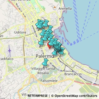 Mappa Via Panneria, 90134 Palermo PA, Italia (1.148)
