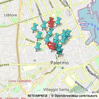 Mappa Via Costantino Lascaris, 90100 Palermo PA, Italia (0.651)
