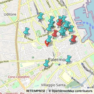 Mappa Via Guglielmo Albimonte, 90138 Palermo PA, Italia (1.056)