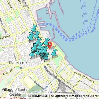 Mappa Via del Quattro Aprile, 90133 Palermo PA, Italia (0.7145)