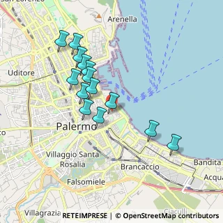 Mappa Via del Quattro Aprile, 90133 Palermo PA, Italia (1.87286)