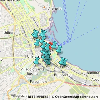 Mappa Via del Quattro Aprile, 90133 Palermo PA, Italia (1.304)