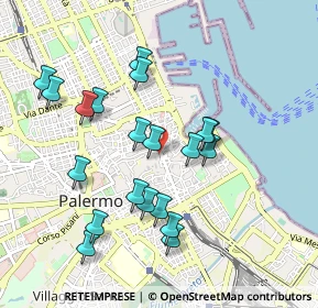 Mappa Salita Sant'Antonio, 90133 Palermo, Italia (1.025)