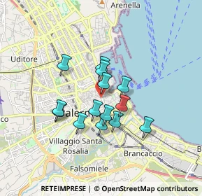 Mappa Salita Sant'Antonio, 90133 Palermo, Italia (1.43071)