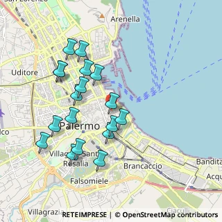 Mappa Salita Partanna, 90133 Palermo PA, Italia (2.08667)
