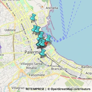 Mappa Salita Partanna, 90133 Palermo PA, Italia (1.07278)