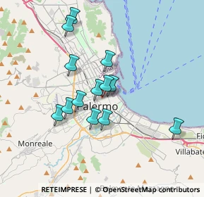 Mappa Piazza del Monte di Pietà, 90134 Palermo PA, Italia (3.31615)