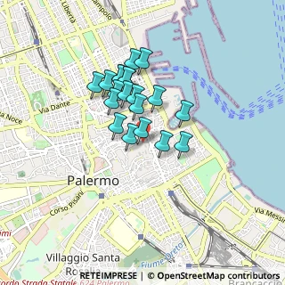 Mappa Vicolo Mori, 90133 Palermo PA, Italia (0.7125)
