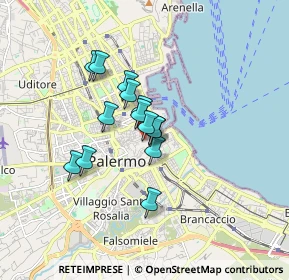 Mappa Vicolo Mori, 90133 Palermo PA, Italia (1.27143)