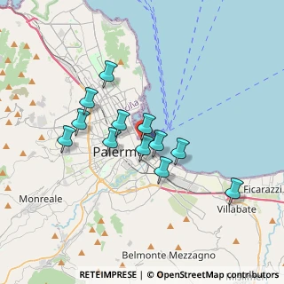 Mappa Piazza Marina, 90100 Palermo PA, Italia (3.26667)