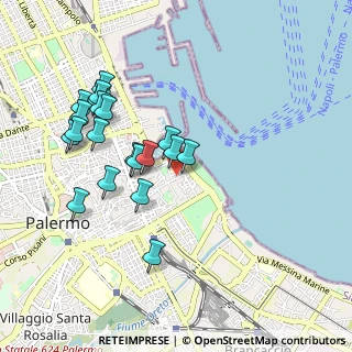 Mappa Piazza Marina, 90100 Palermo PA, Italia (1.046)