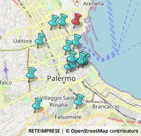 Mappa Via dei Candelai, 90134 Palermo PA, Italia (1.56267)