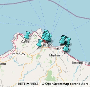 Mappa Via Quattro Coronati, 90134 Palermo PA, Italia (9.58)