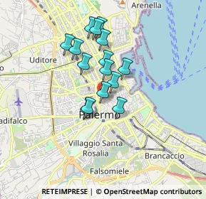 Mappa Via Quattro Coronati, 90134 Palermo PA, Italia (1.51133)