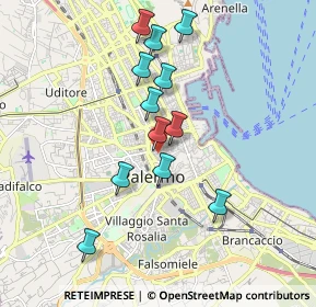 Mappa Via Quattro Coronati, 90134 Palermo PA, Italia (1.85833)