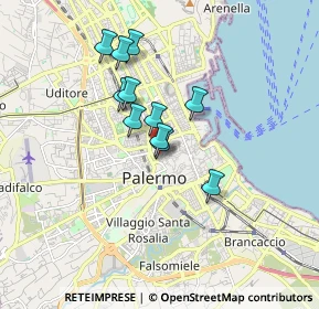 Mappa Via Quattro Coronati, 90134 Palermo PA, Italia (1.46364)