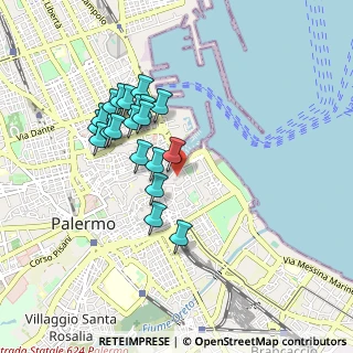 Mappa Piazza S. Francesco D'Assisi, 90133 Palermo PA, Italia (0.8845)