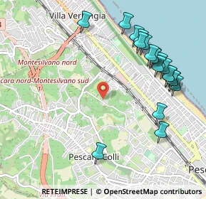 Mappa Str. Fonte Borea Colle del Telegrafo, 65125 Pescara PE, Italia (1.2235)
