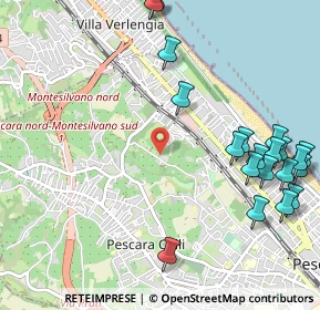 Mappa Str. Fonte Borea Colle del Telegrafo, 65125 Pescara PE, Italia (1.417)