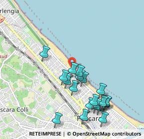 Mappa Viale della Riviera, 65123 Pescara PE, Italia (1.0985)