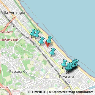 Mappa Via Camillo Benso Conte di Cavour, 65123 Pescara PE, Italia (1.2485)