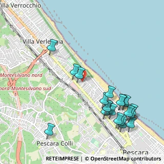 Mappa Via Montanara, 65123 Pescara PE, Italia (1.287)