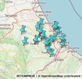 Mappa Contrada Sant'Angelo, 65010 Picciano PE, Italia (9.91)