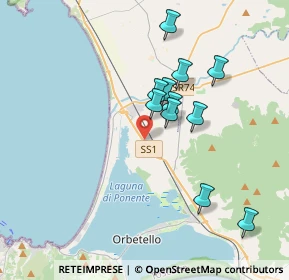 Mappa Zona Industriale Topaie, 58015 Orbetello GR, Italia (3.38455)