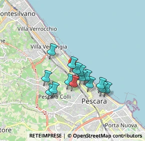 Mappa Via Mafalda di Savoia, 65123 Pescara PE, Italia (1.38733)