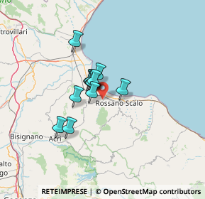 Mappa 87064 Rossano CS, Italia (9.06833)