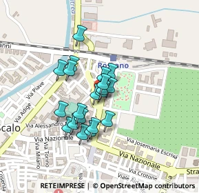 Mappa Via Galileo Ferraris, 87067 Rossano CS, Italia (0.1695)