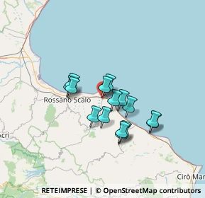 Mappa Piazza Carlo de Cardona, 87053 Crosia CS, Italia (11.05133)