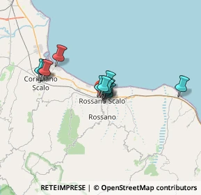 Mappa Via dei Normanni, 87067 Rossano CS, Italia (4.89583)