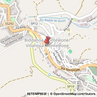Mappa Via Nazionale, 108, 07019 Villanova Monteleone, Sassari (Sardegna)