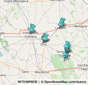 Mappa Via Giacomo Leopardi, 72024 Oria BR, Italia (7.07636)