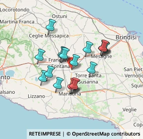 Mappa Via Giacomo Leopardi, 72024 Oria BR, Italia (11.68842)