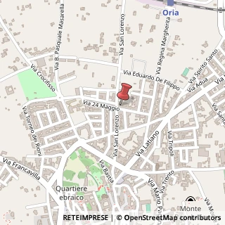 Mappa Via XXIV Maggio, 33, 72024 Oria, Brindisi (Puglia)