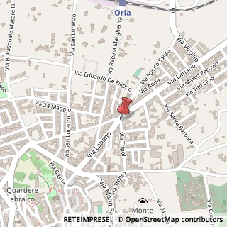 Mappa Via Tripoli, 96, 72024 Oria, Brindisi (Puglia)