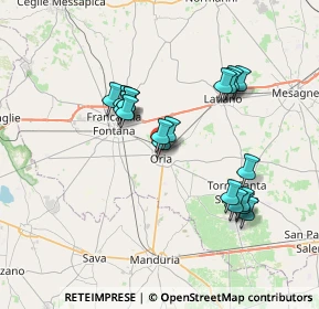 Mappa Via Strabone, 72024 Oria BR, Italia (6.94895)