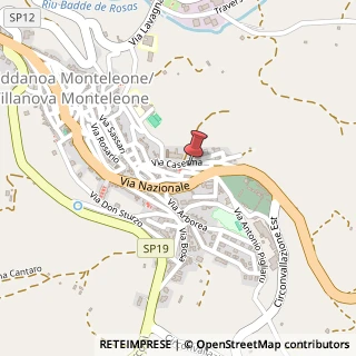 Mappa Via Alcide de Gasperi, 8, 07019 Villanova Monteleone SS, Italia, 07019 Villanova Monteleone, Sassari (Sardegna)
