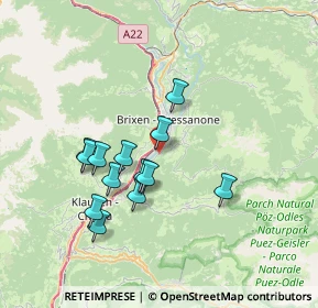 Mappa Galleria Bressanone Brixen, 39042 Bressanone BZ, Italia (6.13538)